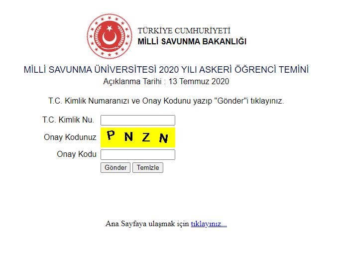 milli savunma universitesi askeri ogrenci sinav sonucu aciklandi