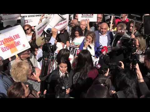 Basın meslek örgütleri, "Sansüre hayır, habere özgürlük" sloganıyla protesto düzenliyor#Canlı
