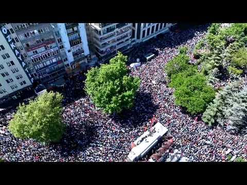 Güvenpark halkla bayramlaşma programı drone görüntüleri #Canlı