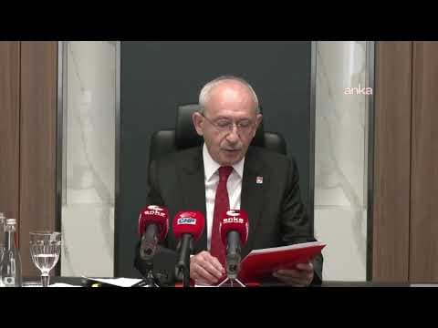CHP Genel Başkanı Kemal Kılıçdaroğlu, CHP Ekonomi Masası toplantısının ardından açıklama yapıyor