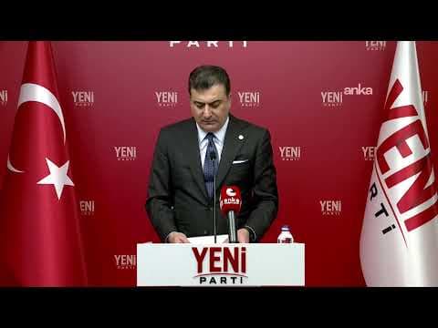YENİ Parti Sözcüsü Zeynel Emre, Fon Kriz Masası gündemi hakkında basın açıklaması yapıyor