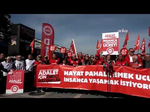 Arzu Çerkezoğlu, "Gelirde, vergide, ülkede adalet için Emekçi Buluşmaları" programında konuşuyor