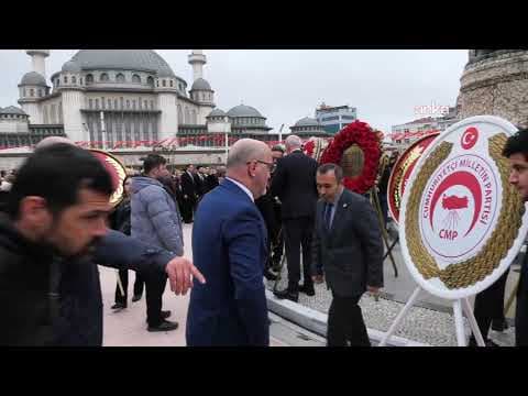 Cumhuriyet'in ilanının 103'üncü yılı dolayısıyla Taksim Cumhuriyet Anıtı'nda tören düzenleniyor