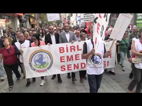 Birleşik Emekliler Sendikası üyeleri, Kartal'da açıklama yapıyor / İstanbul #Canlı