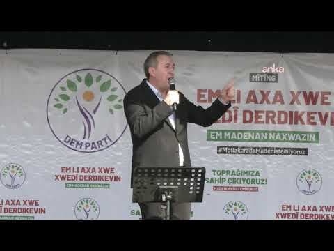 Tuncer Bakırhan, "Toprağımıza Sahip Çıkıyoruz" Ekoloji Mitingi’nde konuşuyor #Canlı