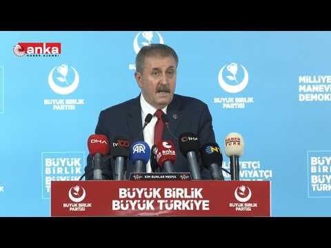 Büyük Birlik Partisi Genel Başkanı Mustafa Destici, basın toplantısı düzenliyor #Canlı