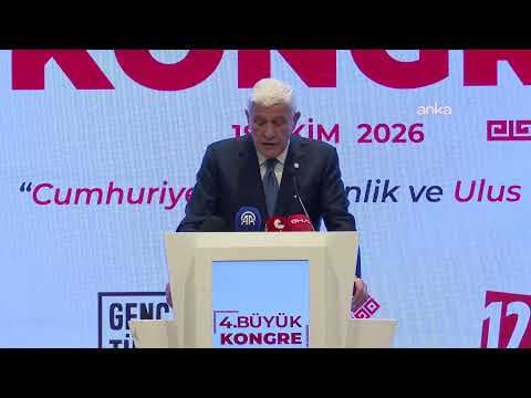İYİ Parti Genel Başkanı Müsavat Dervişoğlu, Milliyetçi Kongre Derneği'nin kongresinde konuşuyor