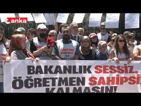Açlık grevindeki öğretmenler, Milli Eğitim Bakanlığı önünde açıklama yapıyor #Canlı