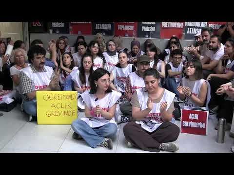 Öğretmen Sendikası, açlık grevlerinin 11'inci gününde açıklama yapıyor / Ankara #Canlı