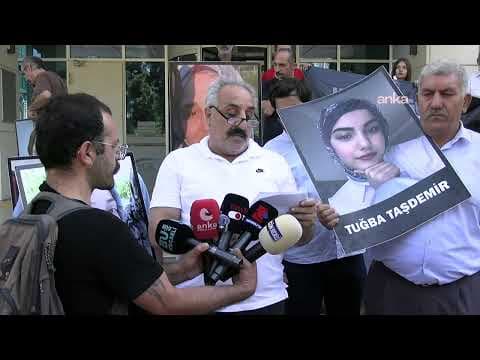 Dilovası faciasında yakınlarını kaybeden aileler Kocaeli SGK İl Müdürlüğü önünde açıklama yapıyor