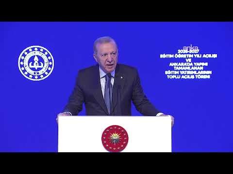 Cumhurbaşkanı Erdoğan, eğitim yılı ve ve eğitim yatırımlarının açılışında konuşuyor #Canlı