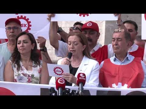 DİSK Genel Başkanı Arzu Çerkezoğlu, "NATO'ya hayır" açıklaması yapıyor / Ankara #Canlı