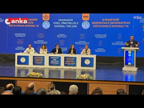 DEM Parti Eş Genel Başkanı Tuncer Bakırhan, Demokratik Yerel Yönetimler Konferansı'nda konuşuyor