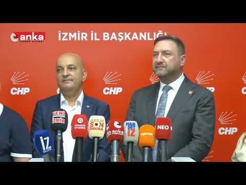 CHP İzmir İl Başkanı Utku Gümrükçü ve İzmir Milletvekili Mahir Polat, açıklama yapıyor