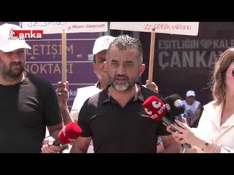 Doruk Madencilik işçileri, Çankaya Belediyesi önünde açıklama yapıyor #Canlı