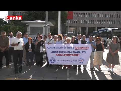 Gözaltına alınan Çankaya Belediye Başkanı Hüseyin Can Güner'e destek açıklaması #Canlı
