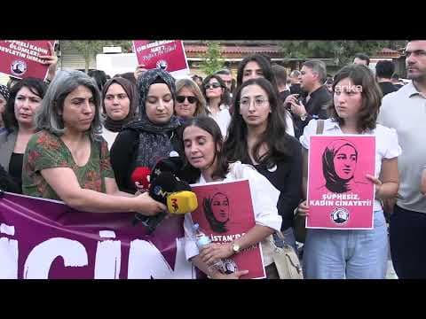 Rojin Kabaiş’in ölümünün 2. yılında Diyarbakır’da düzenlenen yürüyüşün ardından açıklama yapılıyor
