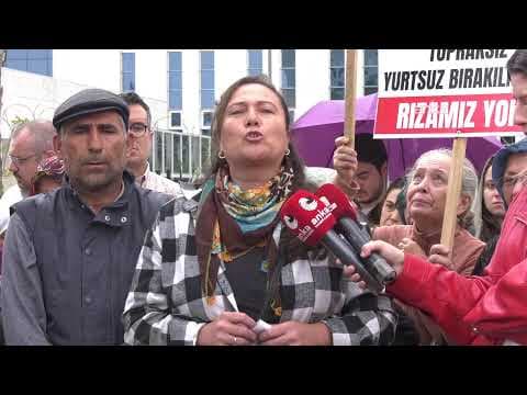 Zeytinliklerin kamulaştırılması kararının iptali istemli dava öncesi Danıştay önünde açıklama #Canlı