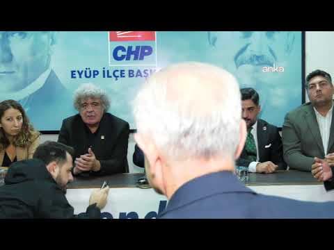 CHP Sözcüsü Müslim Sarı, partisinin Eyüpsultan İlçe Başkanlığı'nda açıklama yapıyor#Canlı
