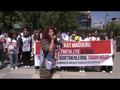 Özel Sektör Öğretmenleri Sendikası üyeleri açıklama yapıyor / Ankara #Canlı
