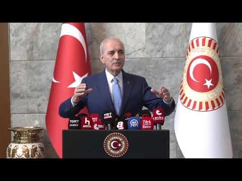 TBMM Başkanı Numan Kurtulmuş, "çerçeve yasa" görüşmelerinin ardından açıklama yapıyor #Canlı