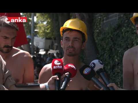 Madenciler, Enerji ve Tabii Kaynaklar Bakanlığı önünde açıklama yapıyor #Canlı
