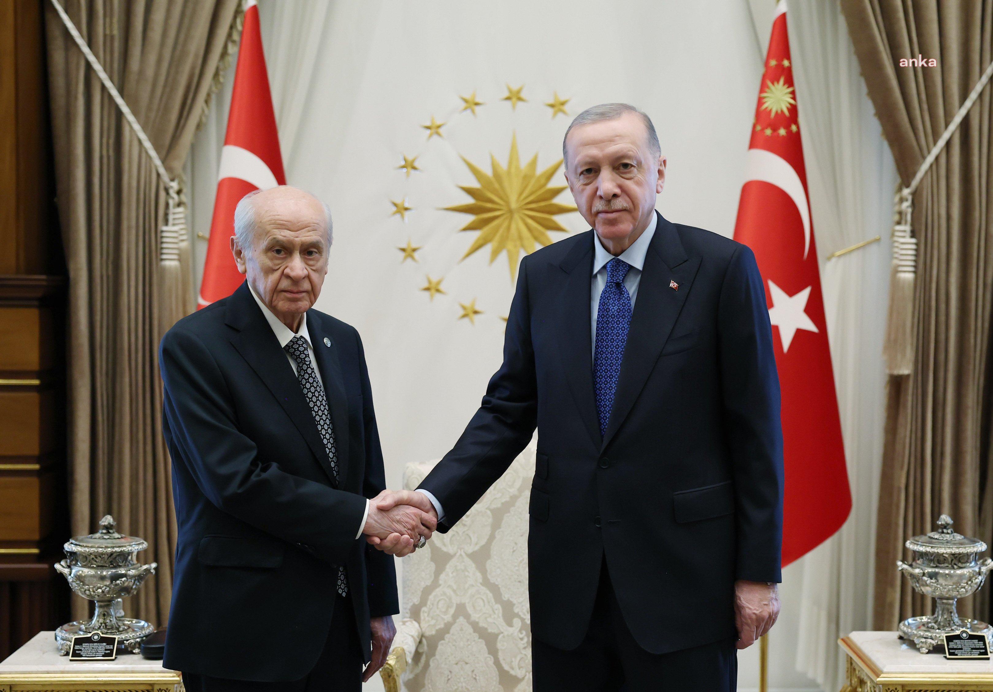 ERDOĞAN VE BAHÇELİ ARASINDA 1 SAAT SÜREN GÖRÜŞME SONA ERDİ