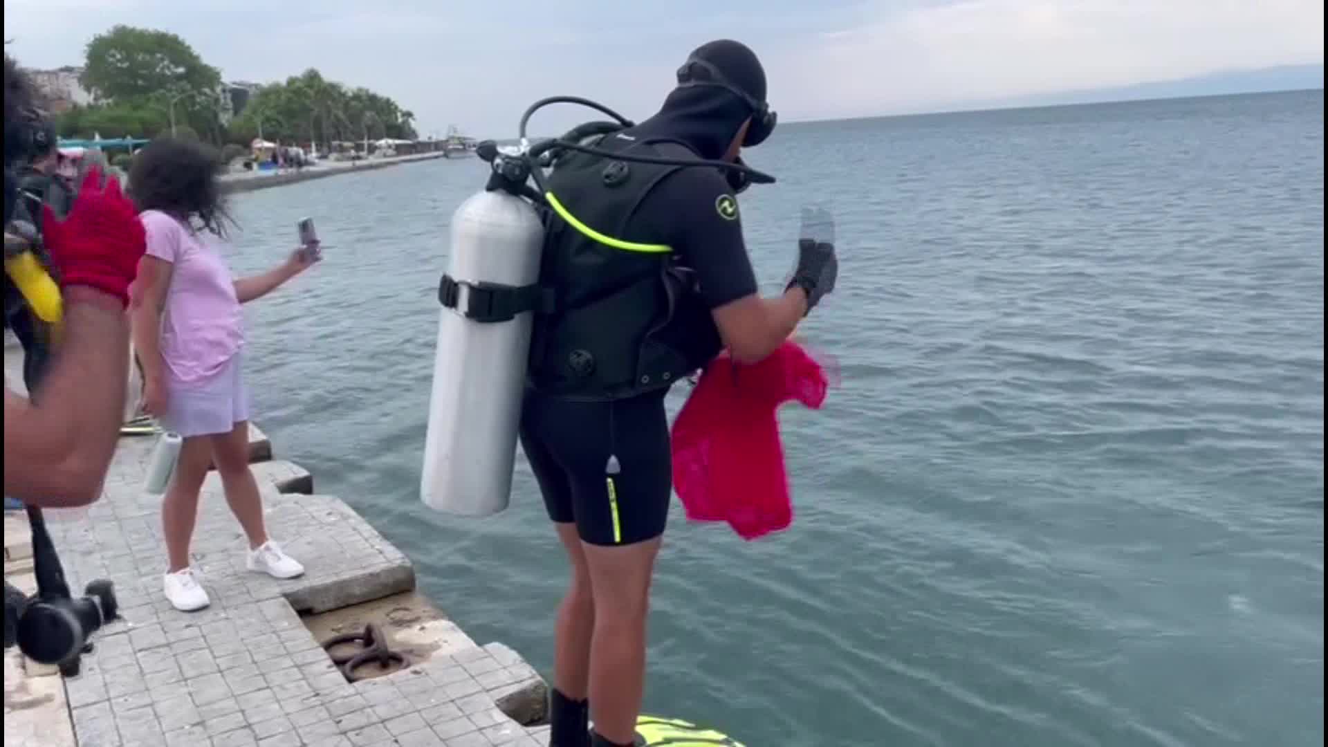 Sinop'ta dip temizliği yapılan denizden “çöplük” çıktı
