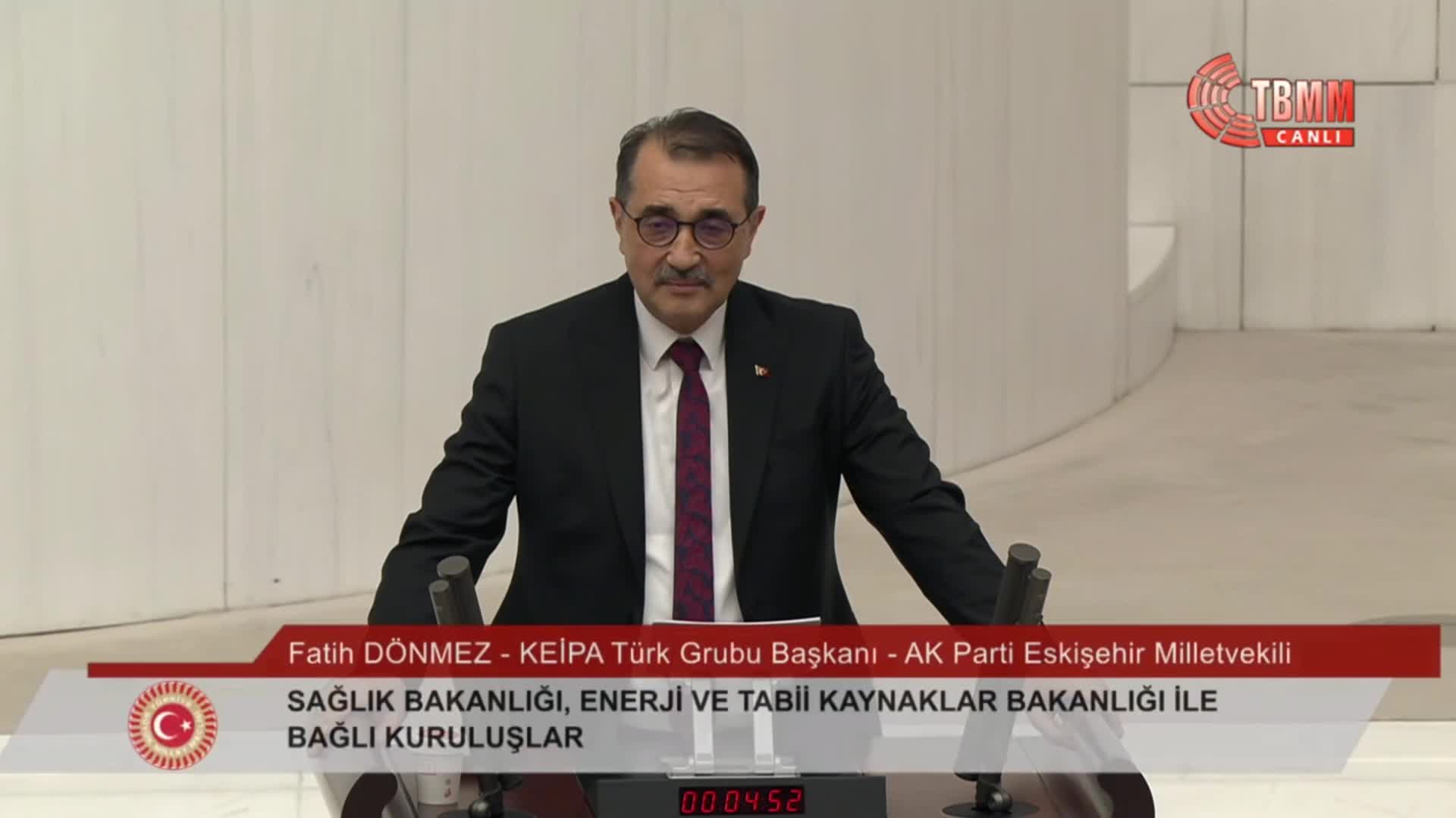 AK Partili Dönmez: 2035 yılına kadar yenilenebilir kurulu gücümüzün 120 bin megavata çıkarılması hedeflenmektedir