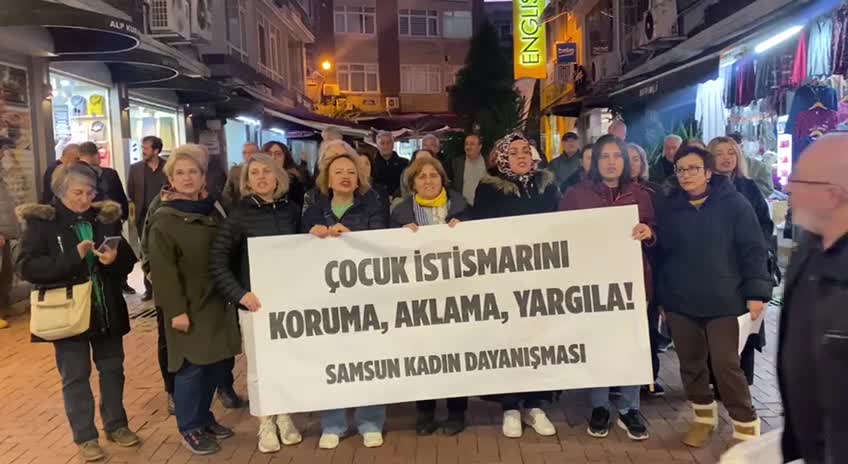 Samsun Kadın Dayanışması'ndan TBMM'de cinsel istismara protesto