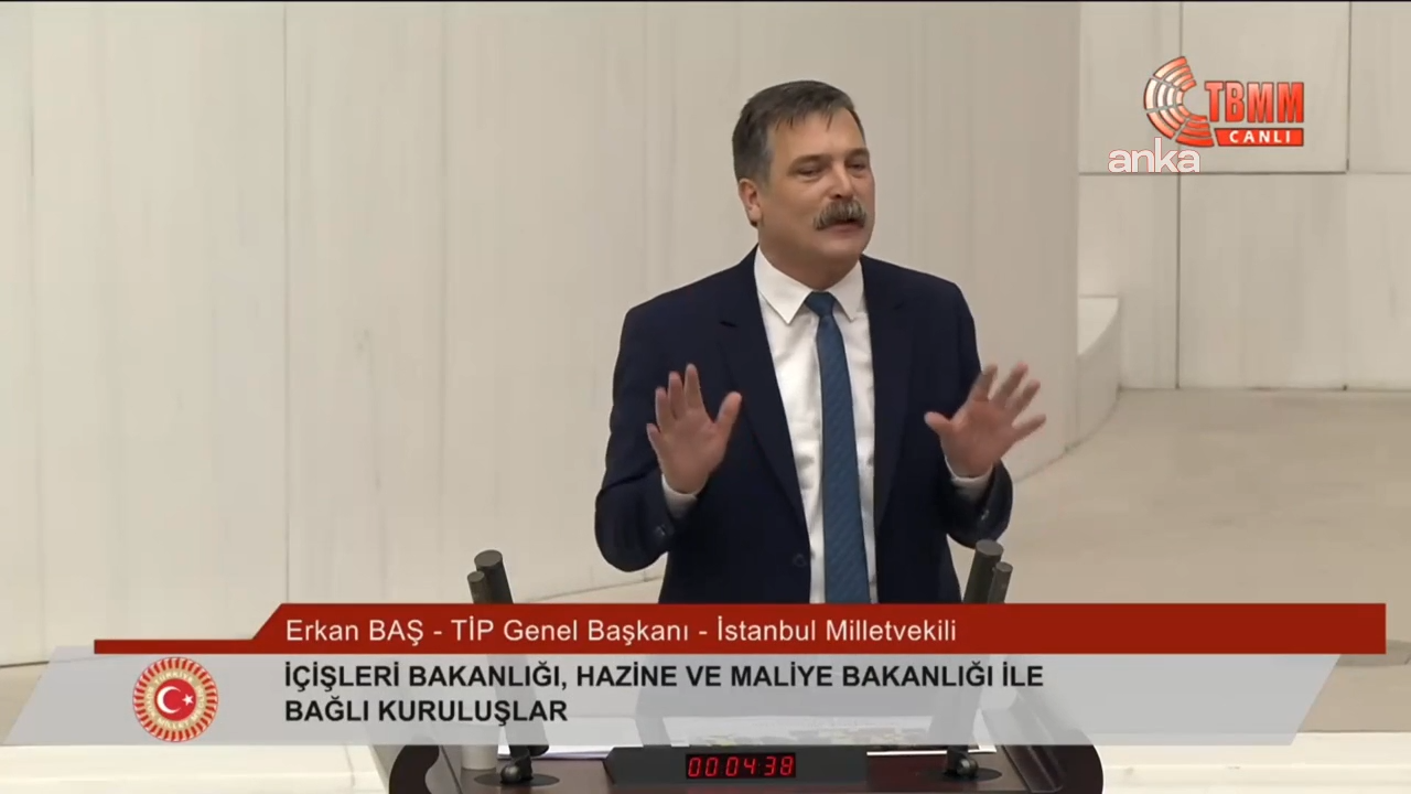 Erkan Baş: Halkın ekmeğiyle oynayanlar sarayda bile huzur bulamazlar, sarayın ışıkları mutlaka sönecek, işte o zaman bu halkın yüzü gülecek