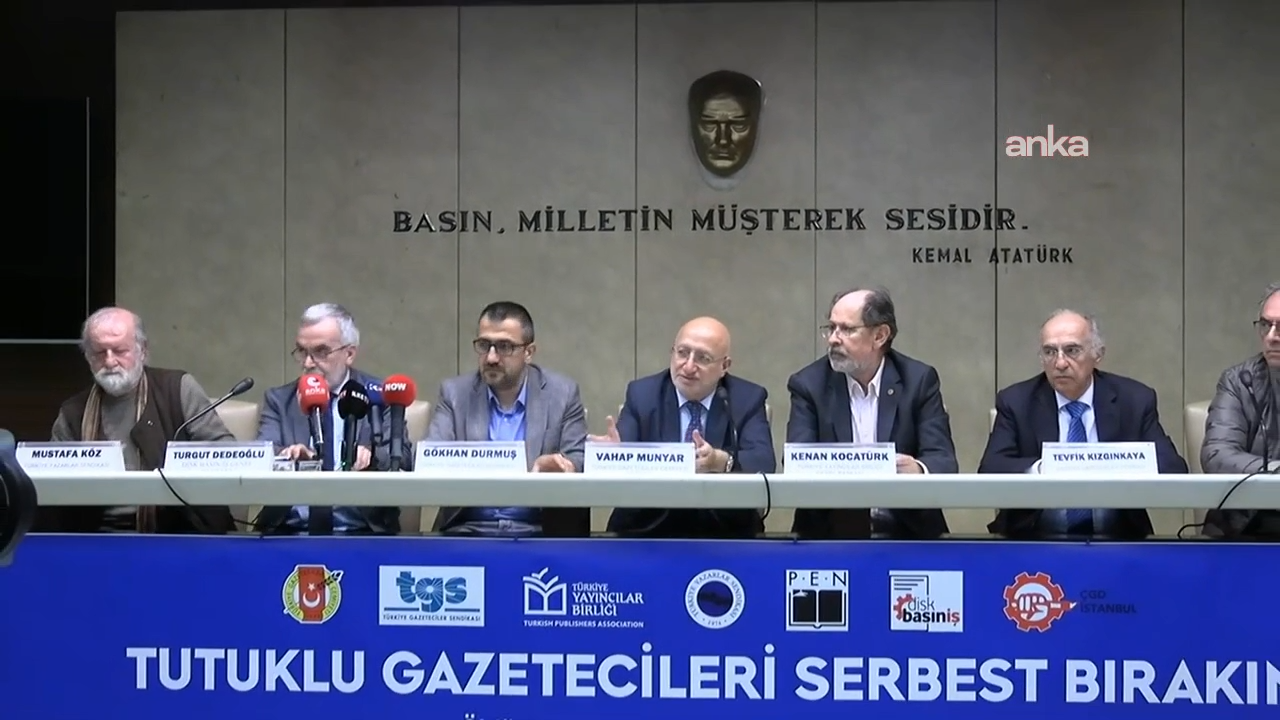TGC, TGS, TÜRKYAYBİR, TYS, PEN Türkiye, DİSK Basın-İş ve ÇGD: Tutuklu gazeteciler serbest bırakılmalıdır; halkın haber alma hakkı önündeki engeller kaldırılmalıdır