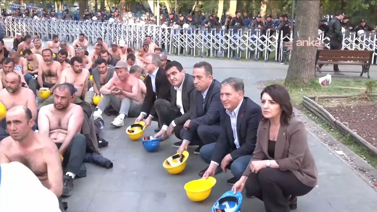 CHP heyetinden Doruk Madencilik işçilerine destek ziyareti