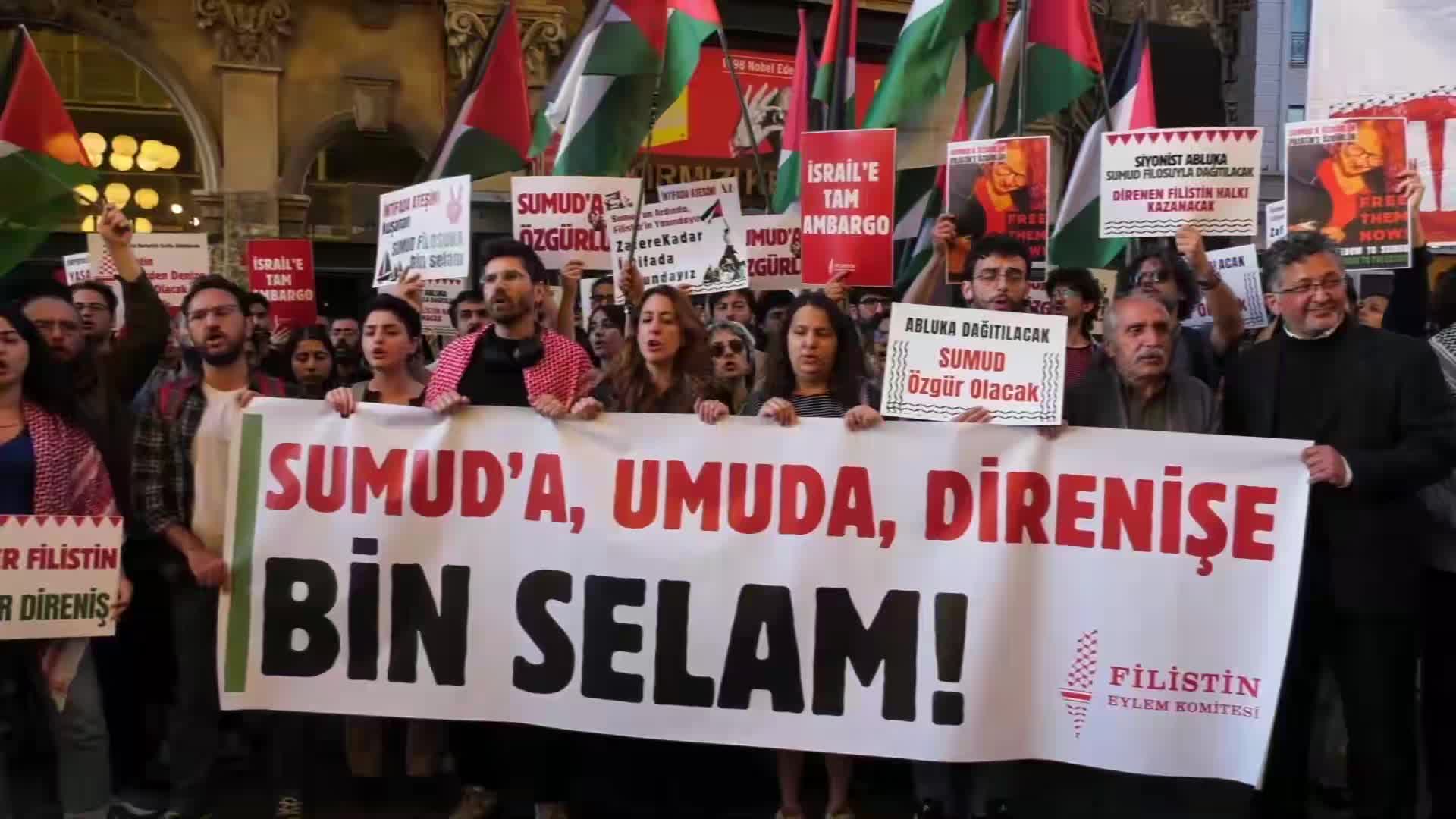 Tünel'de Sumud saldırısını protesto eylemi: Kürecik ve İncirlik kapatılmalı
