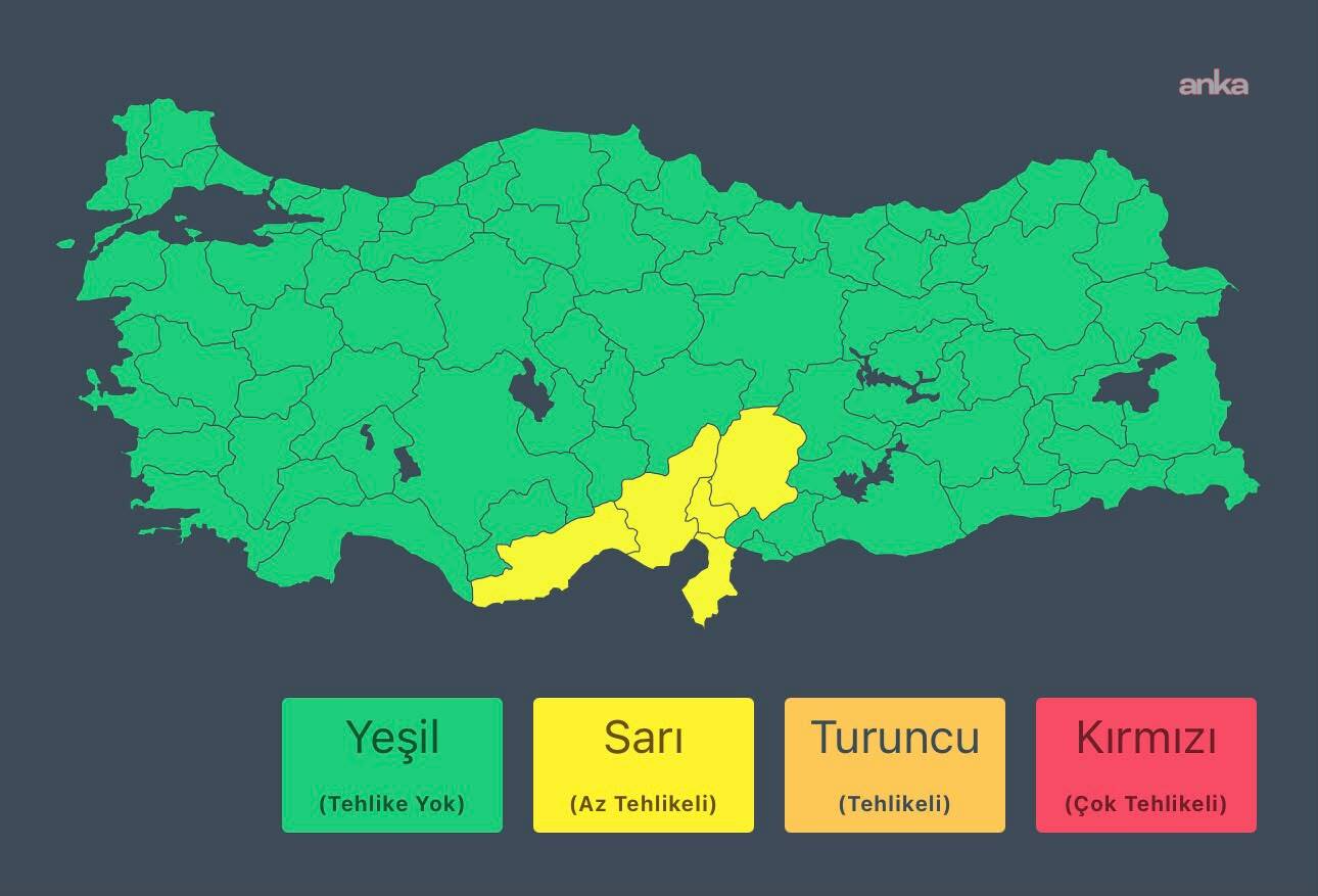 Doğu Akdeniz için kuvvetli yağış uyarısı