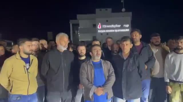 Özşen Madencilik işçileri ücret ve hakları için eylemde