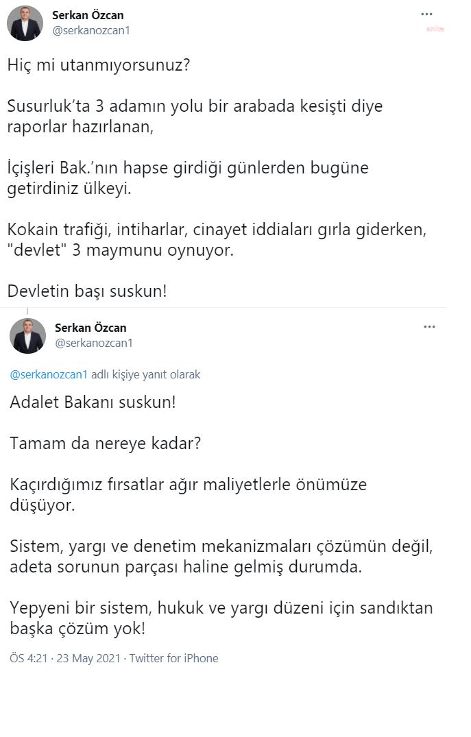 Gelecek Partili Özcan'dan hükümete 'Sedat Peker' tepkisi - Resim : 1